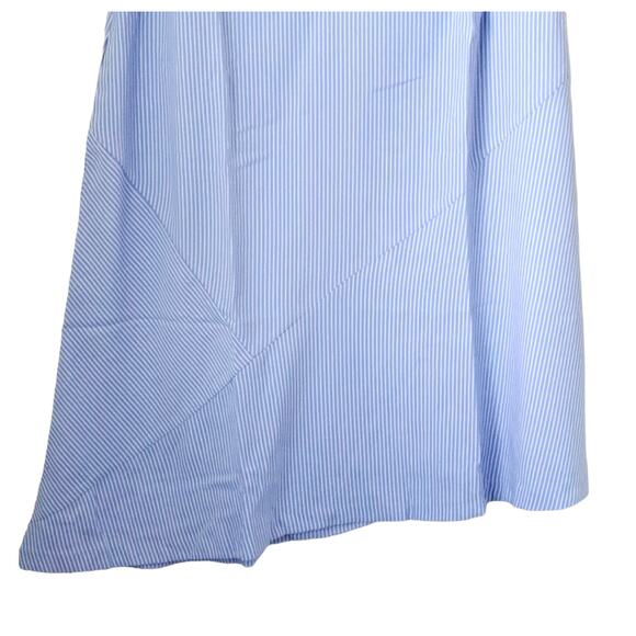NWT Elizabeth & Clarke Sky Blue Stripe Asymmetrical Sleeveless Dress Size 18W - Picture 5 of 10